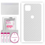 apgo Protective Skin Sticker for the back compatible with Motorola One 5G Ace, Wrap Film, Foil, Vinyl - Pattern Transparent Carbon