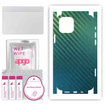 apgo Protective Skin Sticker for the back+sides compatible with Apple iPhone 12 Pro, Full Wrap Film, Foil, Vinyl - Pattern Carbon Chameleon CAKA1