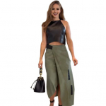 2 tk/komplekt Naiste pealisseeliku komplekt, v&auml;rviga sobiv &otilde;lgadeta varrukateta reguleeritav k&otilde;rge v&ouml;&ouml;koht, ebaregulaarne S must