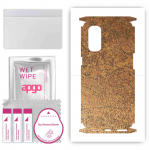 apgo Protective Skin Sticker for the back+sides compatible with Oppo Reno4 Pro 5G, Full Wrap Film, Foil, Vinyl - Pattern Rusty Copper