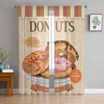 Vintage s&otilde;&otilde;rikute plakat sildiga L&auml;bipaistvad kardinad elutuppa L&auml;bipaistvad t&uuml;lli aknakardinad Magamistoa K&ouml;&ouml;k loorikatted 135W x 114H(cm)