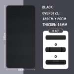 Pikem paks libisemiskindel meeste treeningmatt Suure tihedusega treeningjoogamatid j&otilde;usaali koduseks treeninguks v&otilde;imlemiseks 185x60x1.5cm Black