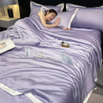 Water Wash Ice Silk Tikand Summer Cool Quilt Konditsioneer Voodipesu Pehme Nahas&otilde;bralik &otilde;huke tekk 150x200cm 1pc