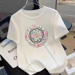 Suvine l&uuml;hikeste varrukatega puuvillane Hiina stiilis riided Suures suuruses T-s&auml;rk S