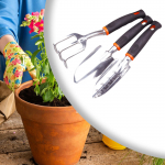 3 Pieces Garden Tool Set Shovels Manual Lightweight Easy to Hold