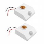 E27 PIR liikumisanduri pirni alus IR infrapuna anduri l&uuml;liti inimkeha andur SISSE / V&Auml;LJA LED valgusti hoidik Energias&auml;&auml;st S&auml;&auml;stke elektrit 2PCS