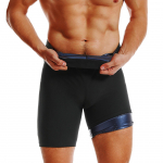 Meeste treening Saunap&uuml;ksid Fitness sukkp&uuml;ksid Hot Polymer dressip&uuml;ksid J&otilde;usaal Sportlik Treening Jooksu s&auml;&auml;rised Talje Treener Kehakujundaja Capris S/M sinine/must