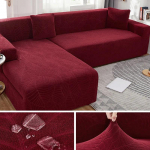 Paks žakaarmustriline diivanikate elutuppa Elastne paks veekindel diivanikate 1/2/3/4 kohaline L-kujuline nurgadiivanikate 2 SEAT (145-185CM)