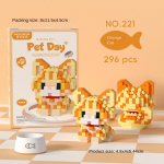Loominguline looma ehitusplokk husky &scaron;nautseri &otilde;ppem&auml;nguasi t&uuml;drukutele Orange cat-296Pcs
