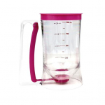 Pannkoogitaigna dosaator BPA-vaba lekkevaba disain, mida on lihtne puhastada t&auml;psed m&otilde;&otilde;tejooned lilla