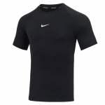 Nike American Vintage Vabaaja &Uuml;mmarguse Kaelusega L&uuml;hikeste Varrukatega T-s&auml;rk Langenud &Otilde;lgade ja Logotr&uuml;kiga Meeste Topid Must FB7933-010 L