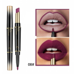 2 IN 1 Lip Liner huulepulk Matte Velvet Natural Nude Huulepulk Pliiats V&auml;ga pigmenteeritud kauakestev huulepulk Meik Kosmeetika 8#