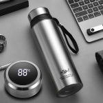 Vaakumtermokolb 1000 ml 1800 ml LED-temperatuuri n&auml;idik veepudel kahe seinaga roostevabast terasest termos 1000ml