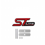 3D metallist ST LINE esiv&otilde;re kleebis Autopea grilli embleemi m&auml;rgi kroomitud kleebis FIESTA FOCUS MONDEO Auto Car Styling jaoks Black Red（Grille）
