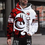 Meeste kapuuts meestele Dragon Graphic 3D Prindiga dressipluusid &otilde;ues Pullover riided Igap&auml;evane mood S&uuml;gis suured pikad varrukad XXL