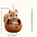 Uus akr&uuml;&uuml;list armas orav auto rippuv kaunistus v&otilde;tmehoidja seljakoti kaunistus ripats j&otilde;ulu-aastap&auml;eva kingitus 2D kaunistus M