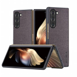 Moodne &uuml;mbris Samsung Galaxy Z Fold 6 5 4 Fold3 5G lihtne kerge &uuml;hev&auml;rviline tekstiilnahast kate kokkuvolditava 6 korpuse jaoks Fold3 must