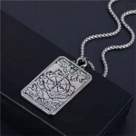 Roostevabast terasest tarokaardid kaelakee vintage taro ehted, &otilde;nne amuleti ripatsid naistele h&otilde;be