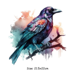 Black Bird Termoplaastrid Loomad Kleebised Vin&uuml;&uuml;list termopressid Pusad A-tasemel pestavad isetehtud parches Para Ropa