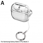 L&auml;bipaistev &uuml;mbris Samsung Galaxy Buds 3pro/buds jaoks P&otilde;rutuskindel kate 3 &Uuml;mbris X2C0 white-For Galaxy buds 3 pro