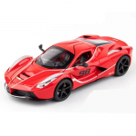1/24 Scale Laferrari sulamist sportautode mudelid survevalud ja m&auml;nguasjad metallist s&otilde;idukid automudelite simulatsioonikollektsioon, kingitus lastele punane