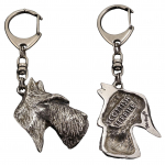 Scottish terrier, Aberdeen Terrier, Scottie, Aberdeenie - Silver-plated key ring with dog, handbag decoration, backpack pendant by Art-Dog brand