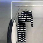 Uus varas&uuml;gisene triibuline kootud vestiga kleit-kardigan kaheosaline pendelriiete komplekt one size must