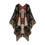 Naiste talvine soe &uuml;lisuur tr&uuml;kkimine Tekk Cape wraps Sall kardiganid One Size pruun