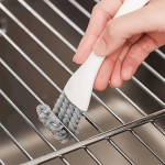 Mitmeotstarbeline grillipuhastushari Vastupidav plastikust grillipuhasti BBQ-grillile, pliidile, potile, t&ouml;&ouml;pinna s&uuml;gavpuhtale k&ouml;&ouml;gisoonele must