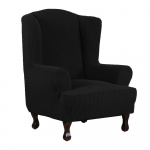 Wing Chair Slip Cover Tooli katted Wingback Tooli katted Slipcovers 1 Piece Stretch Sofa Cover M&ouml;&ouml;bli kaitsja Spandex Jacquard ruuduline muster D36xW32xH45 inch must