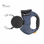 Kahekordne sisset&otilde;mmatav koerarihm Kahepeaga pikendatav jalutusrihm, sassit&otilde;mbumisvastane lemmiklooma veok&ouml;is kahele koerale kaaluga kuni 50 naela sinine