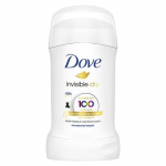 Dove Unisex Invisible Dry Stick higistamisvastane deodorant Roll On 40Ml (must), Pakis 1