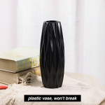 1 tk plastist lillevaas, purunematud vaasid Loominguline kodukaunistus pulmapeofestivaliks Vase (no flowers) must