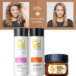 PURC Keratin Hair Treatment Professionaalne sirgendamise komplekt siluv juuksekreem puhastav &scaron;ampoon Magic juuksemaski hoolduskomplekt 12 Degree Keratin Set valge