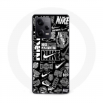 Coque Maniacase pour Xiaomi Redmi Note 12 Pro 5G Nike air logo Graffiti Noir et blanc