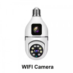 E27 Pirn Wifi J&auml;relevalvekaamera 8MP Nutikas Kodu Kahe Objektiiviga Kaamera Toetab Kahesuunalist Heli V&auml;rvilist &Ouml;&ouml;n&auml;gemist Video CCTV Turvalisus Camera