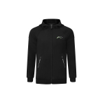 Li Ning Sulgpalli Seeria Logo Prindiga T&otilde;mblukuga Fliisist Pika Varrukaga Kapuutsiga Dressipluus Meeste dressipluusid Must AWDSA03-2 L black