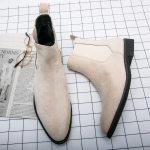 Veinpunased Meeste Chelsea Boots Flock &Uuml;mmarguse varbaga &auml;risaapad madala kontsaga meestele Slip on Men Boots Bots Pour Hommes 2024 43