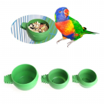 3tk/komplekt Papagoi minitoit veekaussi s&ouml;&ouml;tja plastikust linnud tuvid puur liivatopsiga toitmine