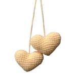 Heegeldatud S&uuml;dame Ripats Topelts&uuml;damed Riputatav Kaunistus Armastuse S&uuml;dame Ripats N&ouml;&ouml;r Auto Peeglile Kardinatele Kottidele V&otilde;tmehoidjatele kollane