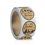 1 rull-j&otilde;uluteemalise pitseri etikett isekleepuv Tugev kleepuv rikkaliku v&auml;rviga isetegemise kinkekarbi pakendi etiketi kleebis B