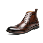 Moodsad mustad klassikalised meeste kleitsaapad Terava ninaga paeladega meeste brogue kingad Mugavad pehmed meeste nahast pahkluusaapad Suurused 38-48 43 black