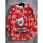 J&otilde;uluvana Meeste mood 3D Prindiga kapuuts p&uuml;hade t&auml;navar&otilde;ivad J&otilde;ulukapuutsid Kapuutsiga esitasku Disainer kapuutsiga dressipluus 2XL