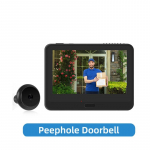 A10 4,3-tolline Tuya APP WiFi uksekell 5000 mAh uksesilm visuaalne uks piiluava Video uksetelefoni kaamera koduvalve juhtmeta sisetelefon IOS-i Androidile Smart doorcamera A10 h&otilde;be