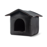 Must Veekindel Koerakuut Oxfordi Riie ja K&auml;sn Materjal Kolm Mudelit Valimiseks V&auml;listingimustes Kassimaja S 35x30x35cm black