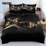Klassikalised tekikottide komplektid Flower Blue Gold King, Queen, Full, Double Top Tekikatted Padjap&uuml;&uuml;rid Voodipesu voodipesu komplekt 260x220cm 140x200cm 3pcs