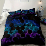 V&auml;rviline Geomeetria Tekikotikomplekt &Uuml;hekohaline Kahekohaline Lastele T&auml;iskasvanutele Queen King Size Voodipesukomplekt Padjap&uuml;&uuml;riga Magamistoa jaoks Au Double180x210cm