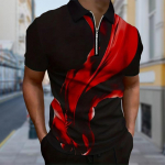 Meeste s&auml;rk Polo Vabaaja Lukuga L&uuml;hikeste Varrukatega Mood Vabaaja Lukuga Suvi Kevad Tavaline L&otilde;ige 3D Siidpaelaga Tr&uuml;kiga S&auml;rk 8XL