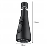 Universaalne 360&deg; p&ouml;&ouml;ratav k&ouml;&ouml;gisegisti pikendus aeraator plastikust pritsmefilter k&ouml;&ouml;gi kraanikausi segisti mullitusotsik must