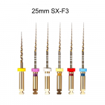 6 tk/karp Hambaravi Kuldsed Painduvad Failid Endo P&ouml;&ouml;rlevad Failid Kuldne Endodontiline Fail 21/25/31mm Nikkel-Titaan Hambaravi Instrument